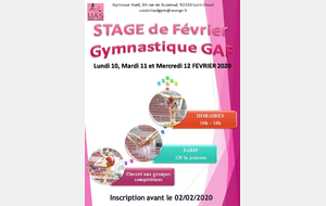Stage de gym Hiver 2020
