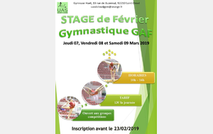 Stage de Février GAF