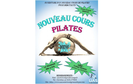 Ouverture d'un nouveau cours de pilates