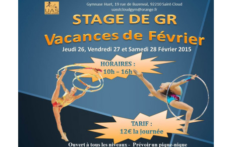 Stage de GR Vacances de Février