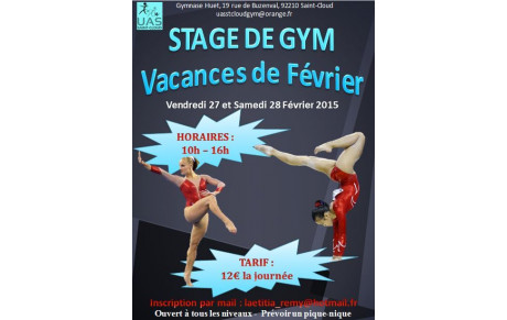 Stage de gym vacances de Février 2015